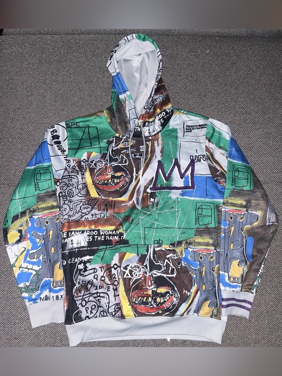 Jean-Michel Basquiat Other - Rare Jean-Michael Basquiat All Over Print Artwork hoodie